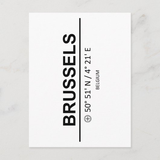 座標ブリュッセル ポストカード (正面)