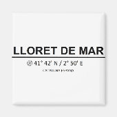 座標Lloret de Mar マグネット (正面)