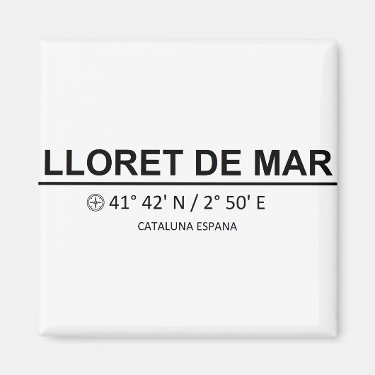 座標Lloret de Mar マグネット (正面)