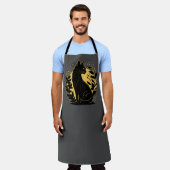 座猫 エプロン (着用した状態)