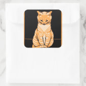 座猫 スクエアシール (バッグ)