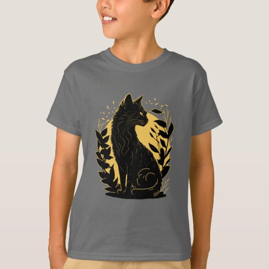 座猫 Tシャツ (正面)