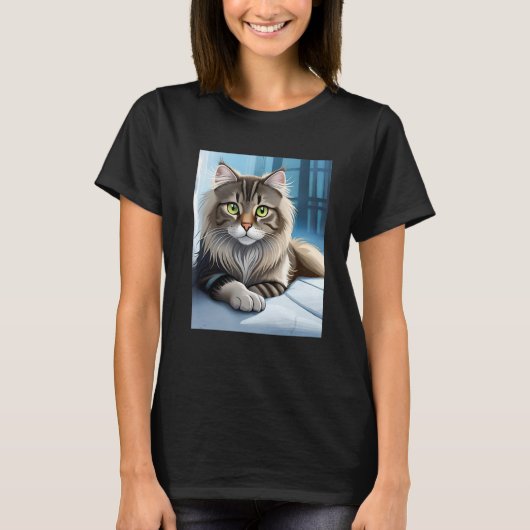座猫 Tシャツ (正面)