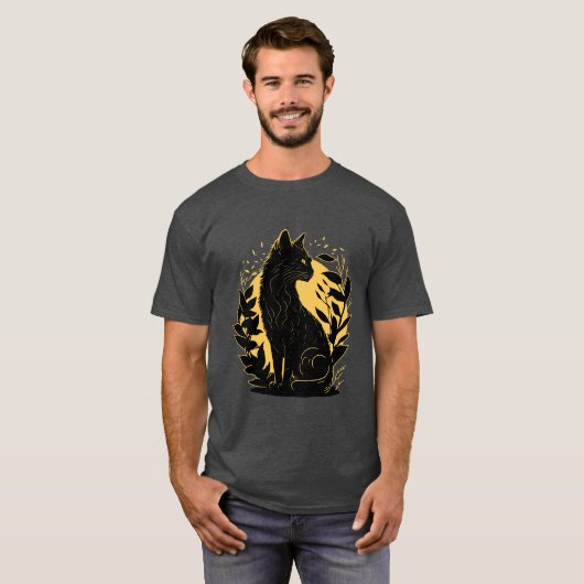 座猫 Tシャツ (正面フル)