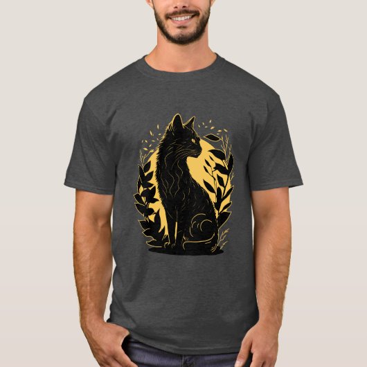 座猫 Tシャツ (正面)
