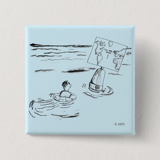 座礁させる 缶バッジ (正面)