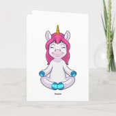 座禅するユニコーン カード (裏面)