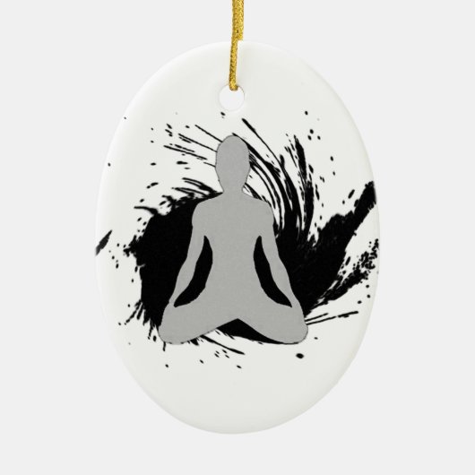 座禅オーナメント セラミックオーナメント (正面)