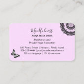 *~*座禅バタフライ霊気曼荼羅 名刺 (裏面)