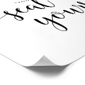 座素朴席のサイン結婚を下さい ポスター (角)