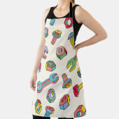 座金とねじのシームレスなパターン エプロン (インサイチュ)