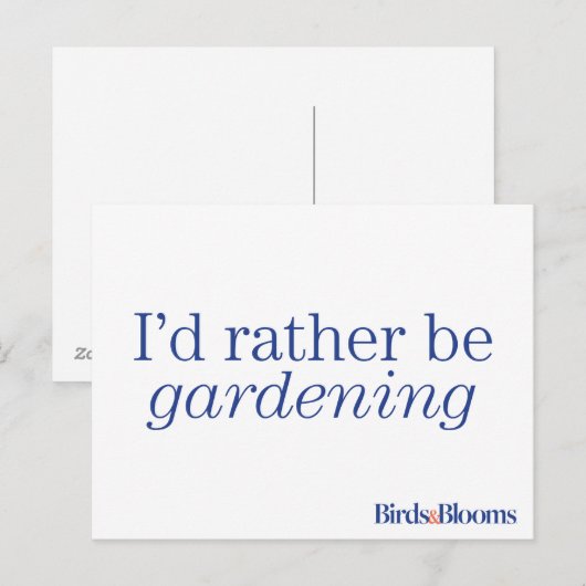 庭いじりしてたい ポストカード (正面/裏面)