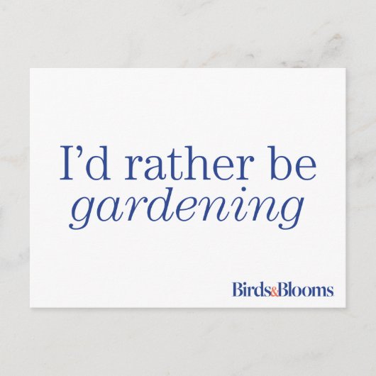 庭いじりしてたい ポストカード (正面)