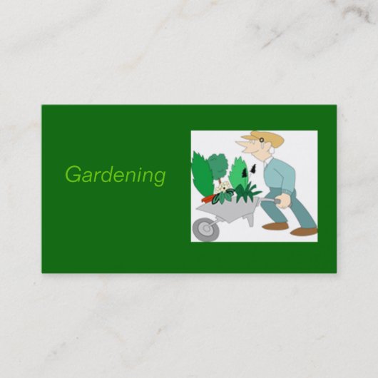 庭いじりをするdh_landscape_clipart [1] 名刺 (正面)