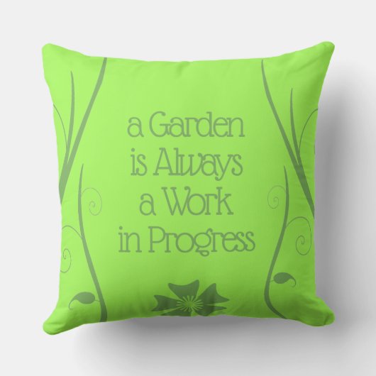 庭おもしろい園は常に進行中である アウトドアクッション (裏面)