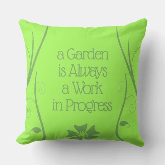 庭おもしろい園は常に進行中である アウトドアクッション (正面)