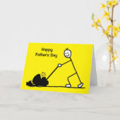 庭おもしろい師の父の日 カード (黄色い花)