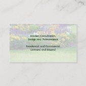 庭および景色の名刺 名刺 (裏面)