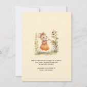 庭お洒落の小さなマウス赤ちゃんシャワー 招待状 (裏面)