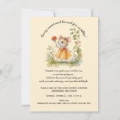 庭お洒落の小さなマウス赤ちゃんシャワー 招待状 (正面)