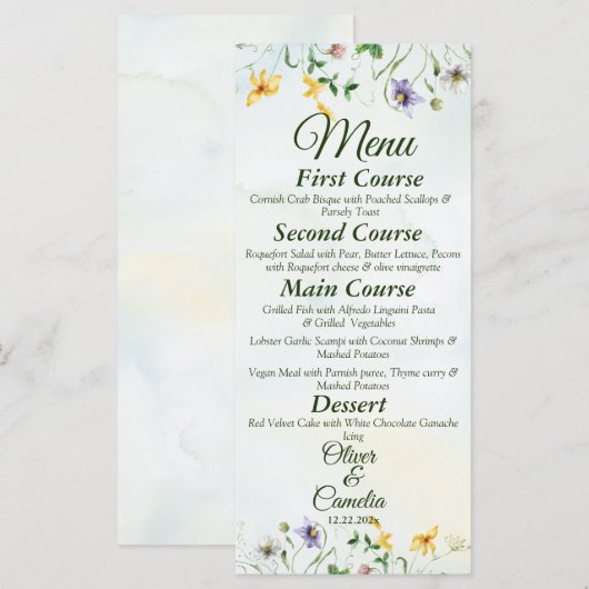 庭お洒落の水彩野花の夏 (正面/裏面)