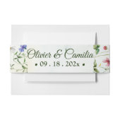 庭お洒落野生の花サマー結婚ズ 招待状ベリーバンド (正面例)