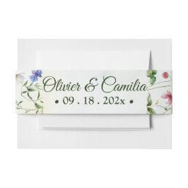 庭お洒落野生の花サマー結婚ズ 招待状ベリーバンド