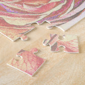 庭からの茶バラ ジグソーパズル (側面)