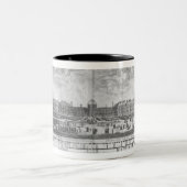 庭からのPalais des Tuileriesの眺め ツートーンマグカップ (中央)