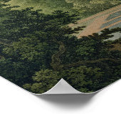 庭から出たアグラのタジマハル ポスター (角)