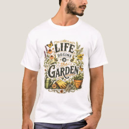 庭から始まる人生 Tシャツ