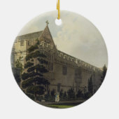 庭から見られる聖ヨハネの大学illustrat セラミックオーナメント (裏面)