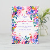 庭かわいらし鮮やかフローラ卒業パーティー 招待状 (スタンド正面)