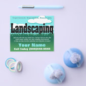 庭づくり。芝刈りサービス。カスタマイズ可能。 チラシ (シングル)