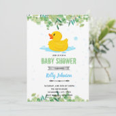 庭でのゴム製のあひるパーティー 招待状 (スタンド正面)