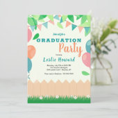 庭でのパーティーの招待状 招待状 (スタンド正面)