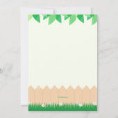 庭でのパーティーの招待状 招待状 (裏面)