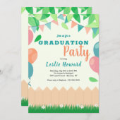 庭でのパーティーの招待状 招待状 (正面/裏面)