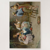 庭での楽しい交イタリアン渉 ジグソーパズル (縦)