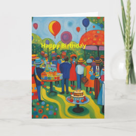 庭での誕生日パーティー2 カード