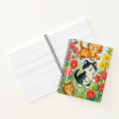 . .庭でゴロゴロする田舎猫 ノートブック (内部)