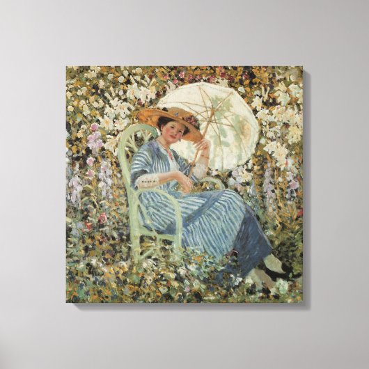 庭でジヴェルニーbyフレデリック・フリセケ キャンバスプリント (正面)