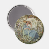 庭でジヴェルニーbyフレデリック・フリセケ マグネット (正面/裏面)