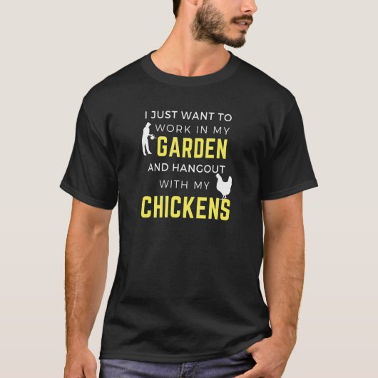 庭で仕事がしたいし、と一緒に過ごしたい Tシャツ (正面)