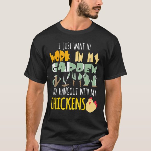 庭で働いて+一緒に過ごしたい Tシャツ (正面)