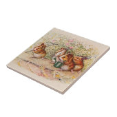 庭で植わっているモルモット タイル (側面)