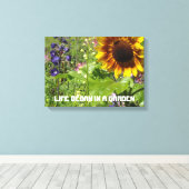 庭で生活が始まった キャンバスプリント (インサイチュ (ウッドフロア))