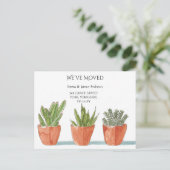 庭で育った我々は引っ越しをしたアナウンスはがき ポストカード (スタンド正面)