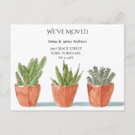 庭で育った我々は引っ越しをしたアナウンスはがき ポストカード