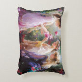 庭で遊ぶ3人の少女 アクセントクッション (正面(垂直))